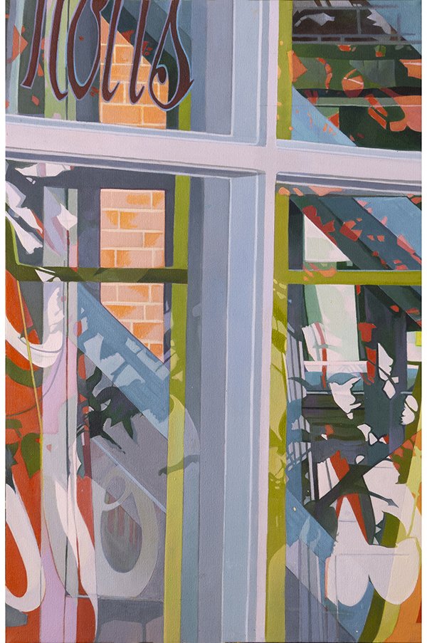 Coke, Acrylic, pen and pencil on canvas, 24 x 34 x 1-1/4" depth, 2017