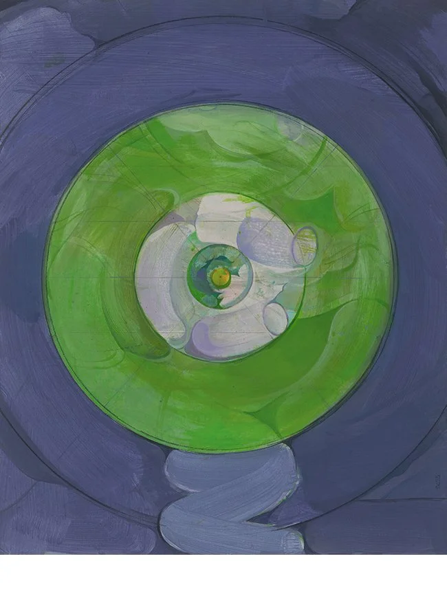 Dreamin CC, Acrylic, metallic acrylic and pencil on particle board, 16 x 20", 2025