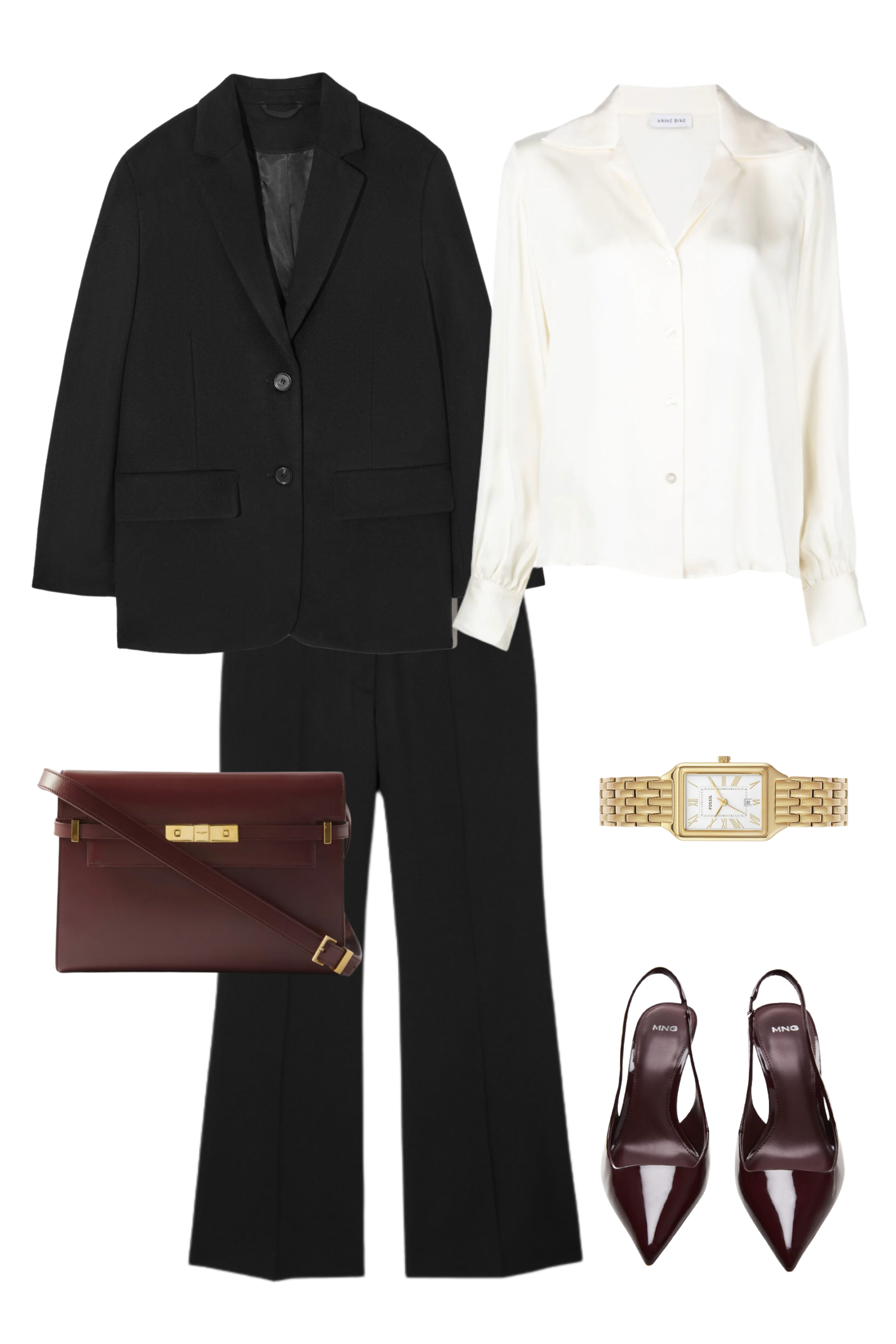 Classic Work Blazer & Trouser Women's Linen Pant Suit Set - Black – The  Ambition Collective