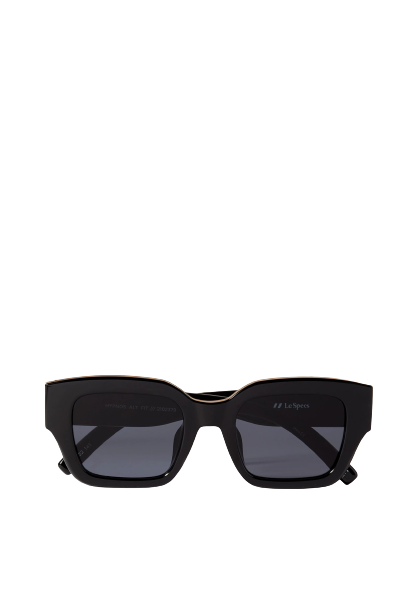 LE SPECS Hypnos square-frame acetate and gold-tone sunglasses