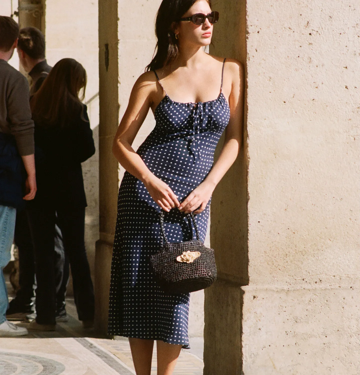 Paris Polka Dot & Striped Cosmetic Bag