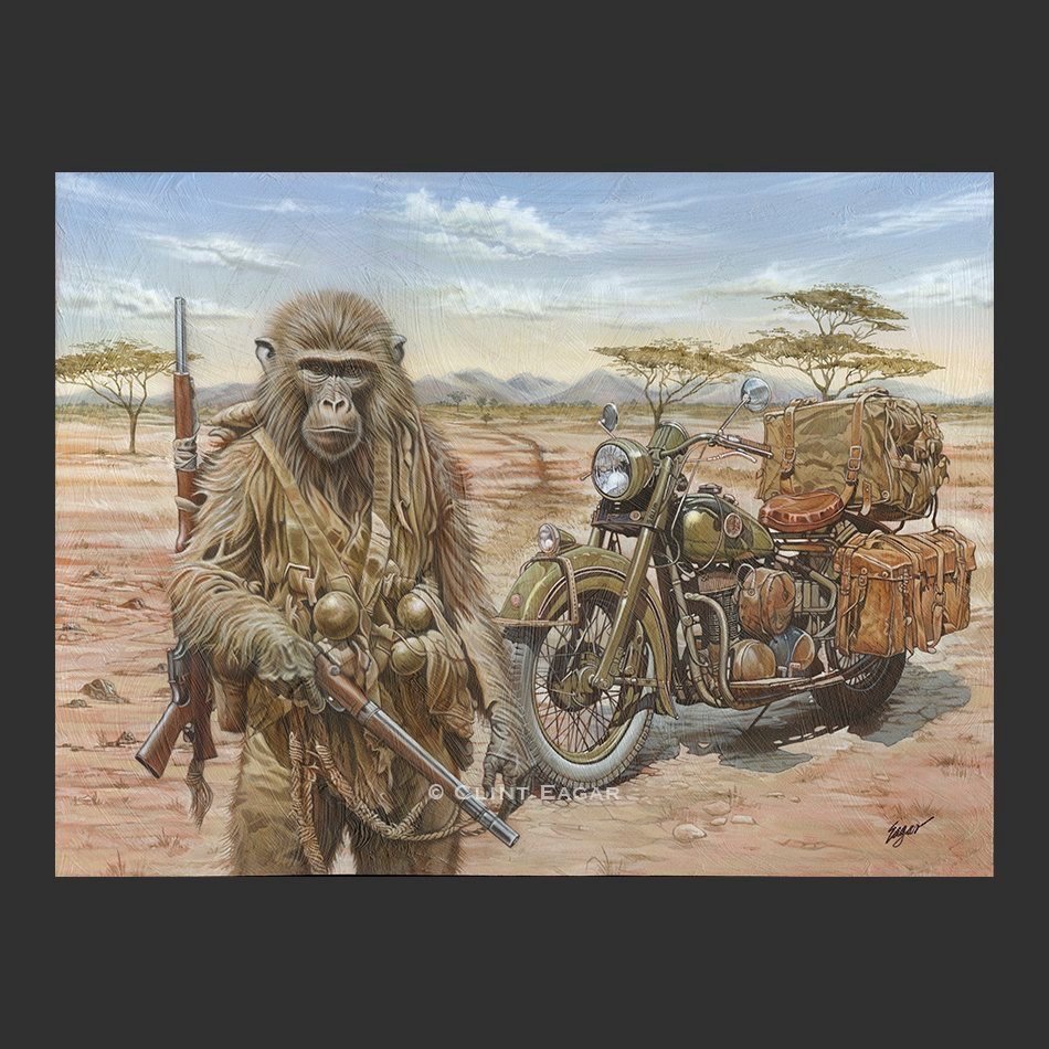 Baboon Artwork by Clint Eagar, visit us for more wildlife fine art | /Clint Eagar Design located on 30A, Santa Rosa Beach, Florida