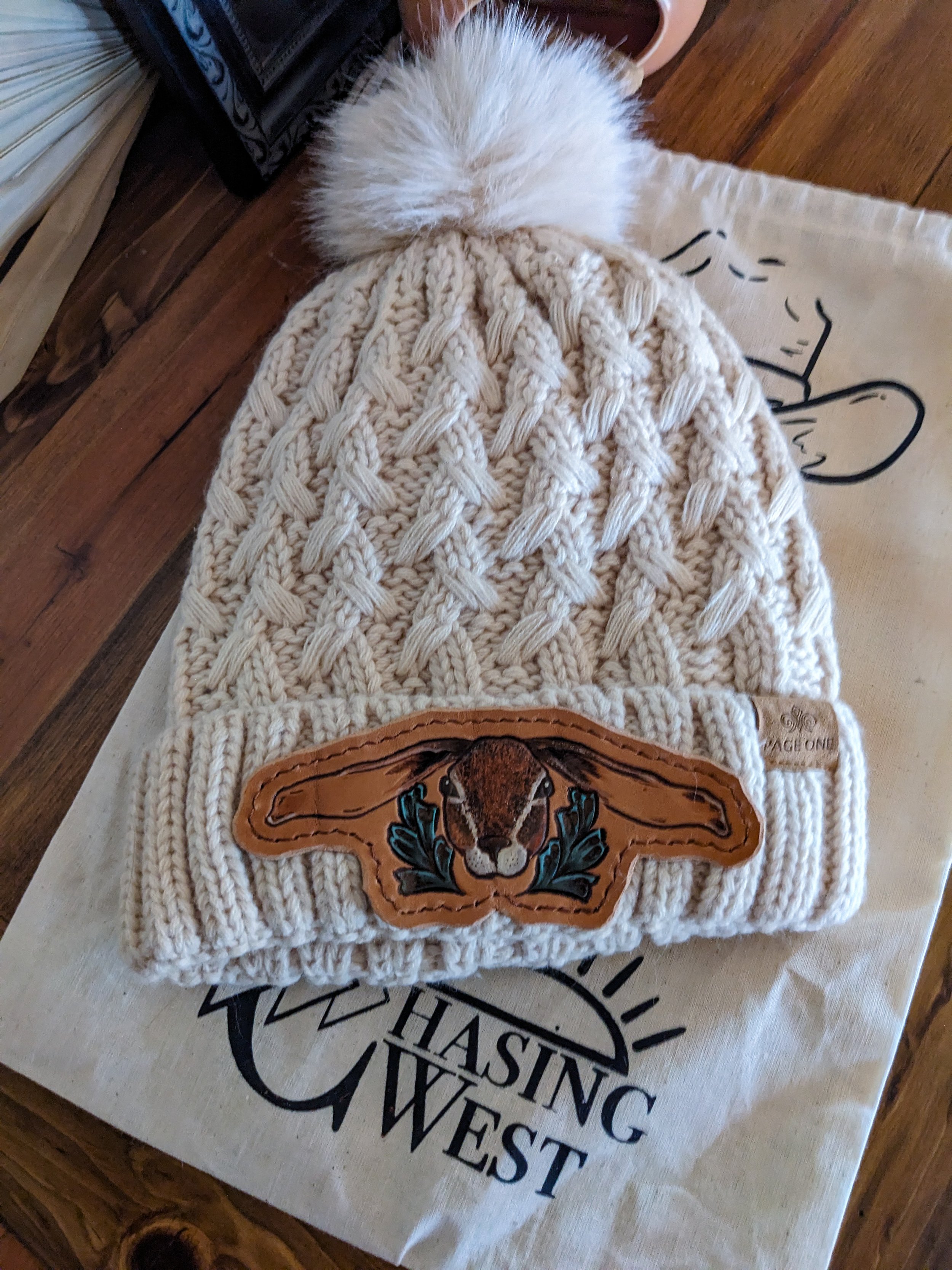 Snow Bunny Jackrabbit Beanie