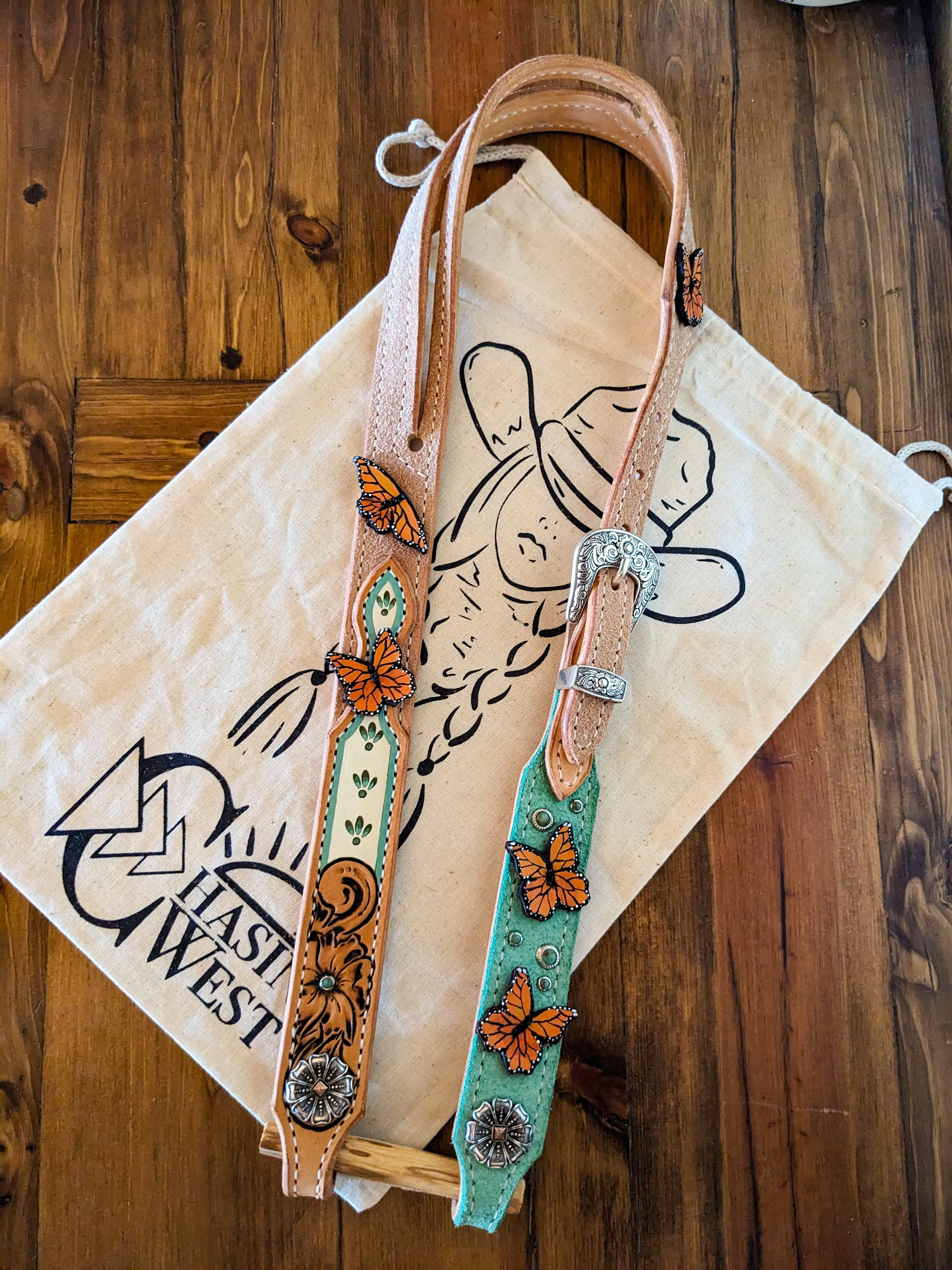 Blue Skies and Butterfly Breezes *Split Ear headstall
