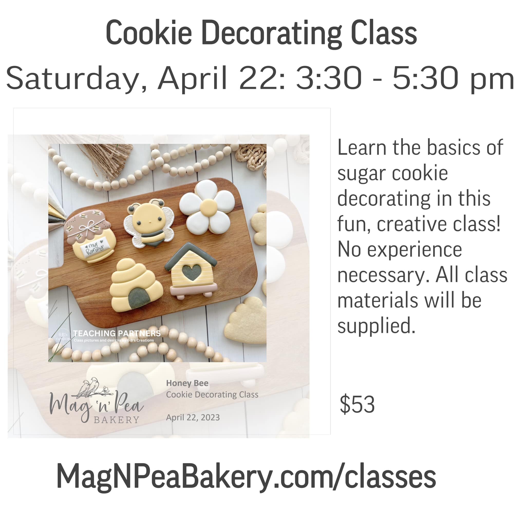 April classes are now open for registration!
Hope to see you there.