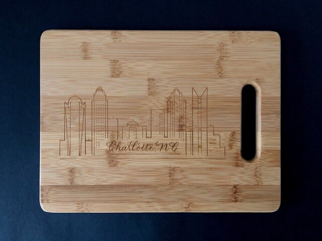 Larger bamboo laser-engraved cutting board, 9 x 12 — The Write Occasion  Calligraphy