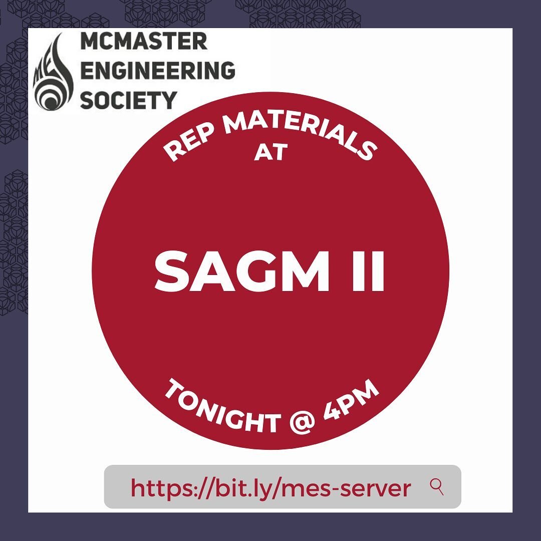 Help support the MSE Society at SAGM II Quorum to secure funding for the year! 

The link to join is bit.ly/mes-server (link in bio)