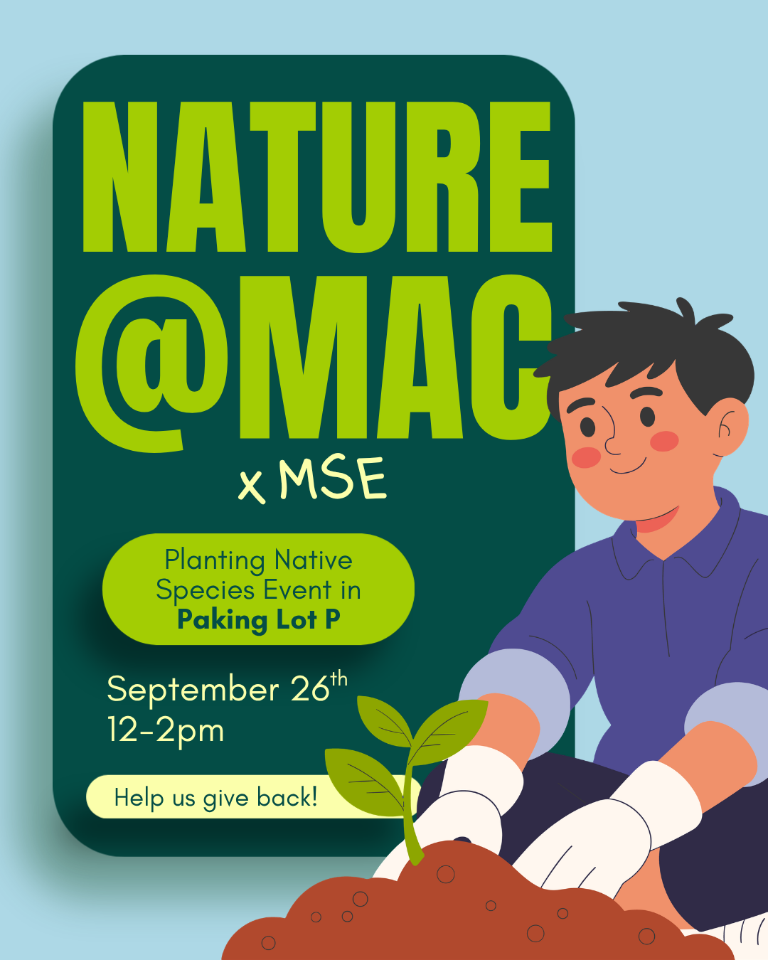 Nature @ Mac X MSE: Planting Native Species