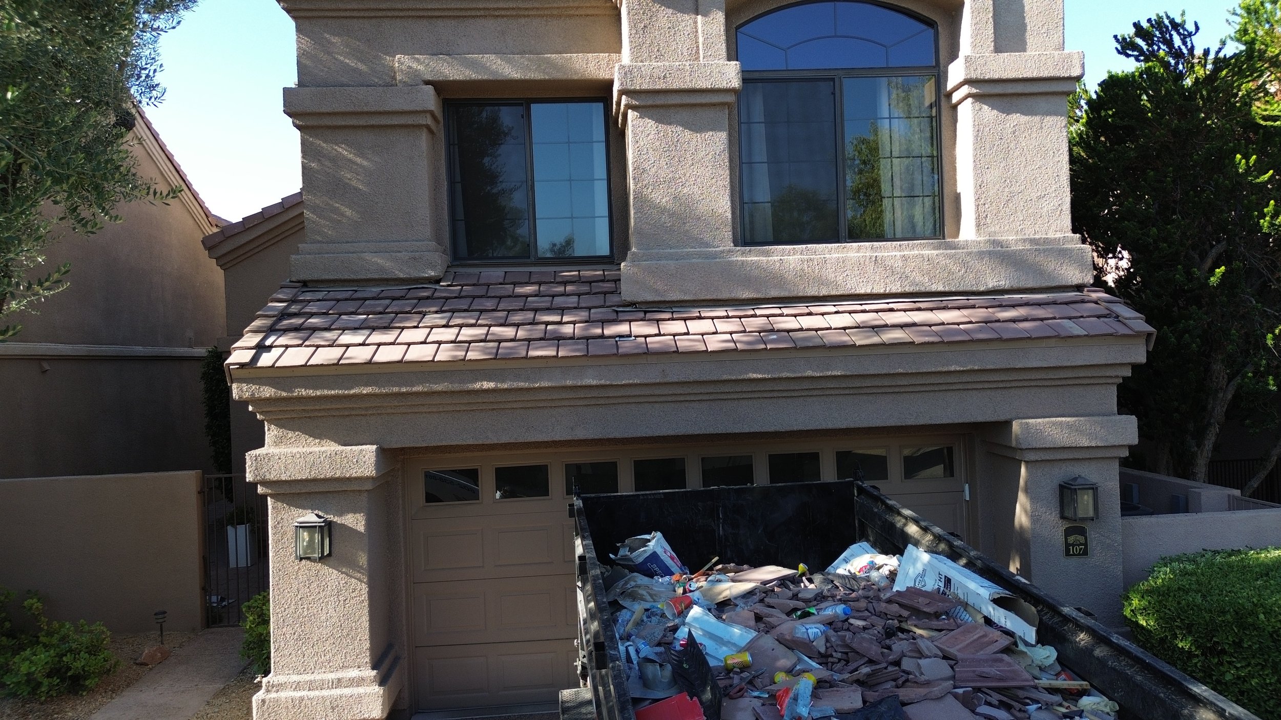  Walking around the home's exterior is one of the best ways to determine if there is sustained damage to the roof following a storm.  