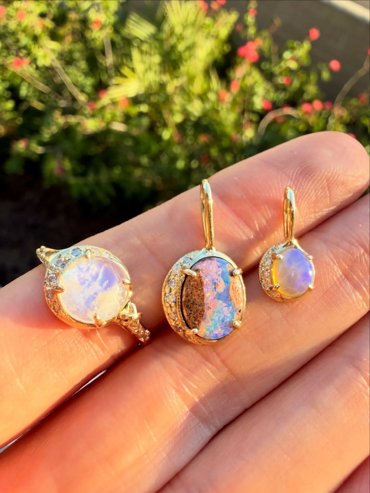 These new sparkling Tidal Moon beauties are now available @adorncapecod ! ✨🌙 

One of a kind celestial holiday treasures with the sweetest fire and ethereal glow. I love creating pieces that carry the magic of the moon with you, wherever you go!

Th