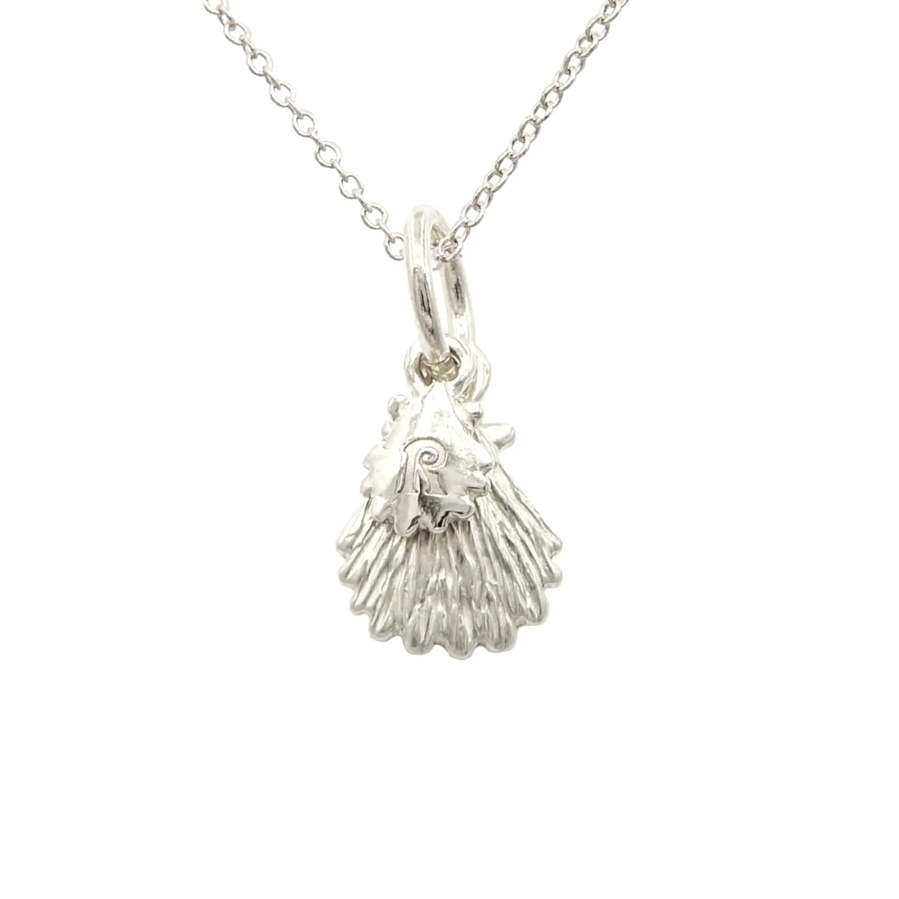 Layered Seashells charm - Silver