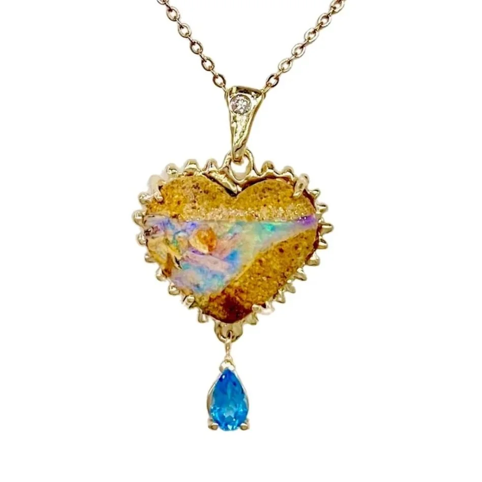 Boulder Opal Heart Totem