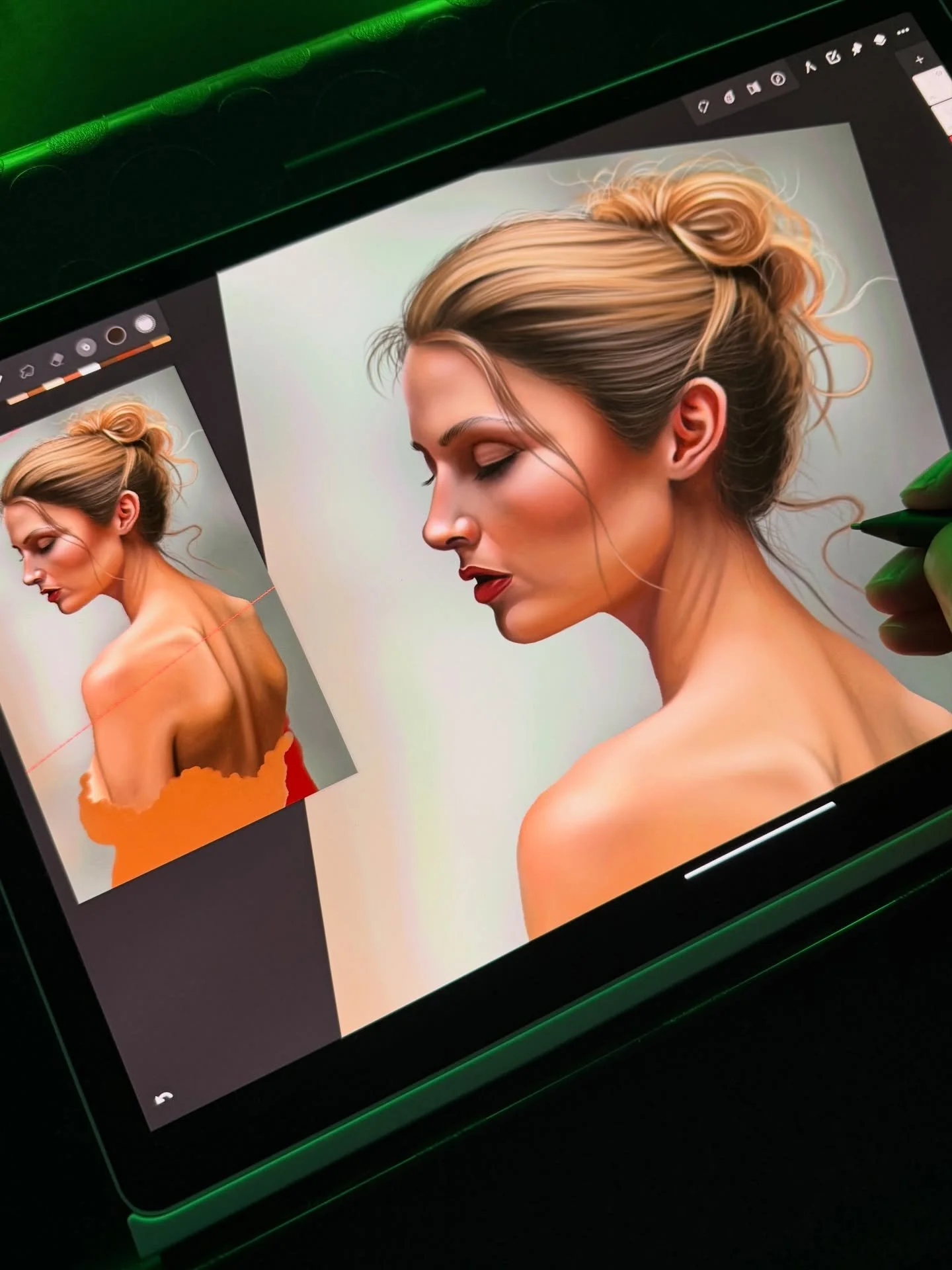 Getting to grips with @infinite.painter now and found the navigator!!! The larger screen on the @wacomeurope #MovinkPadPro14 gives you lots of room to work and have reference visible too without needing to split the screen.

#digitalart #pendisplay #