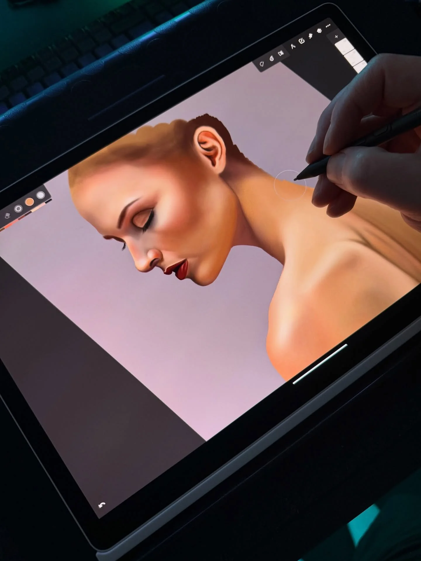 Thought I&rsquo;d throw myself into a project to fully test painting on the #MovinkPadPro14 along with learning @infinite.painter too.

This is early work in progress but I&rsquo;m getting to grips with both 😁

#wacom #digitalart #pendisplay #artist