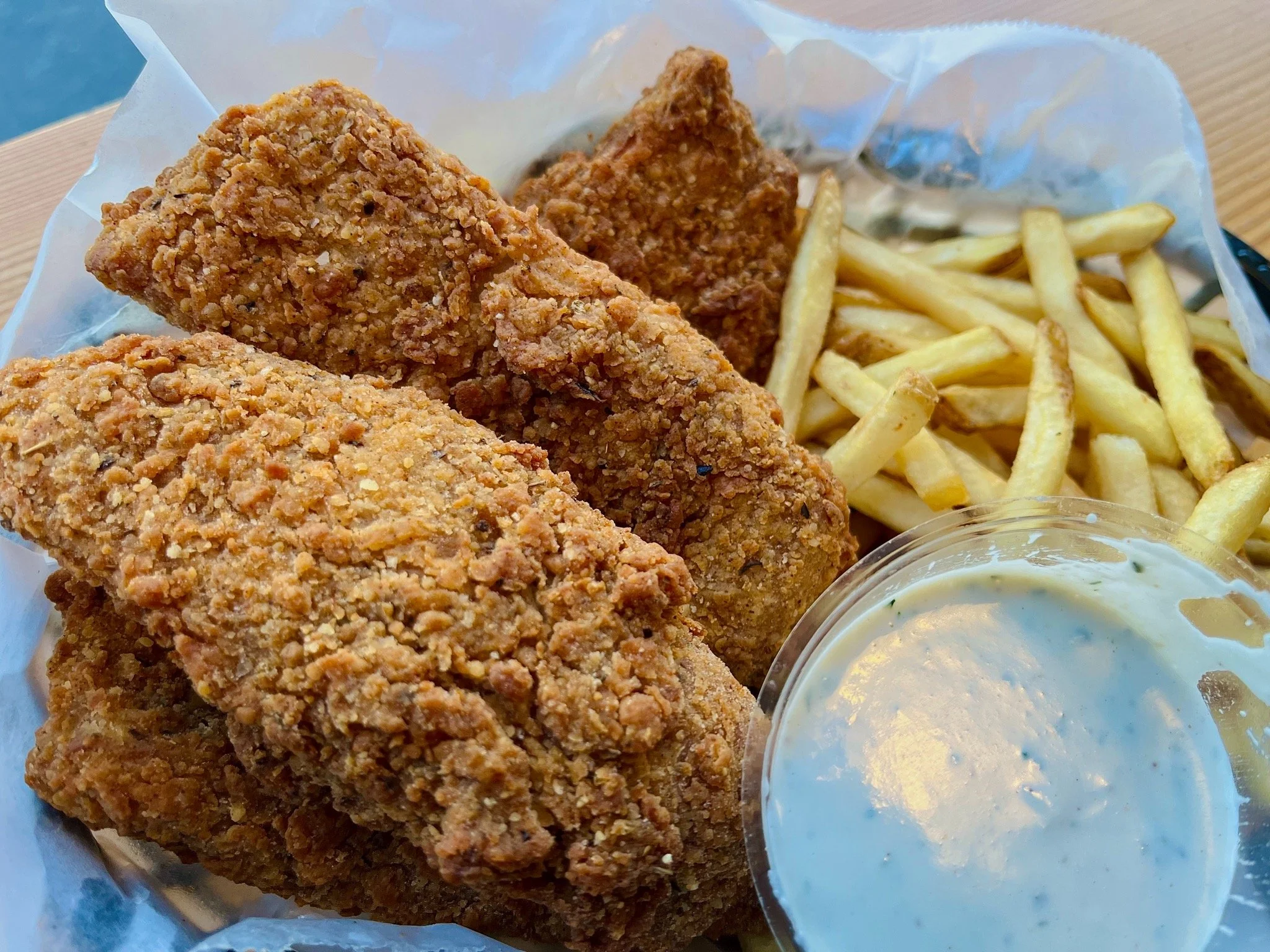 4pc Chicken Tenders & fries