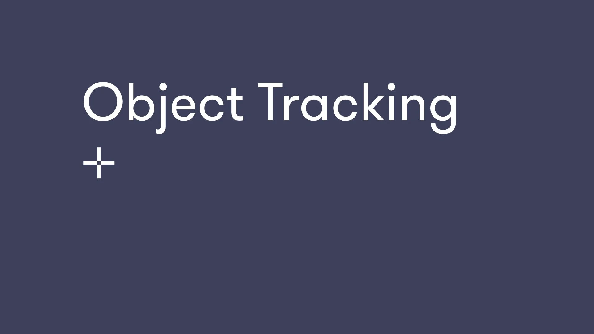 Object Tracking