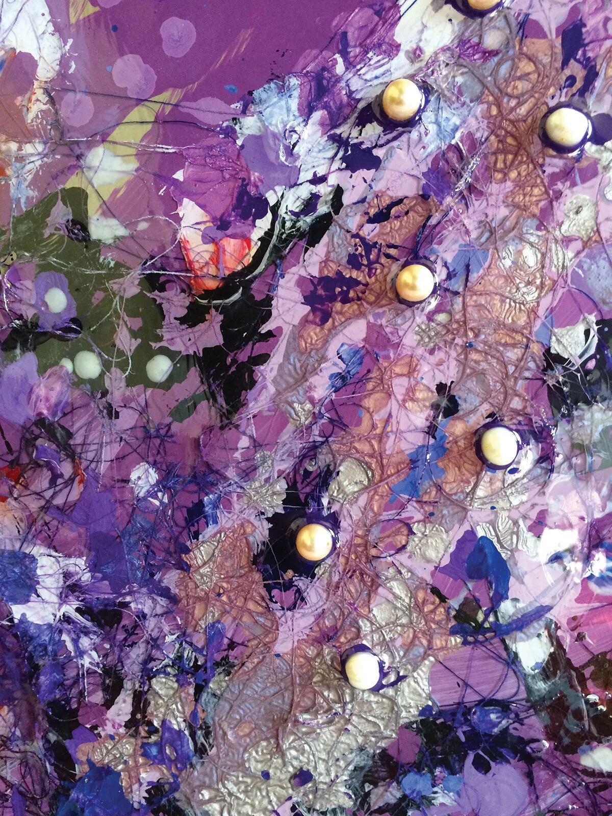 Thread is a medium too. It has color, form and can manifest into any shape. Yes it is a solid matter; but can become liquid in the artist’s hand.