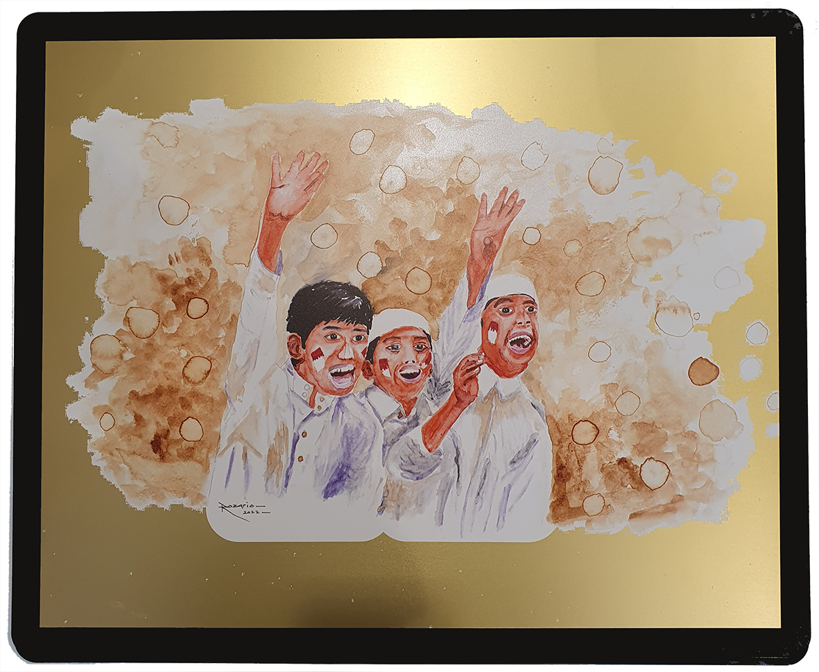 AA1 -3 Boys. Limited Edition Print on Anodised Aluminium