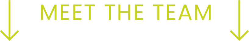 Text that says 'Meet the Team' with yellow arrows pointing downward on each side.