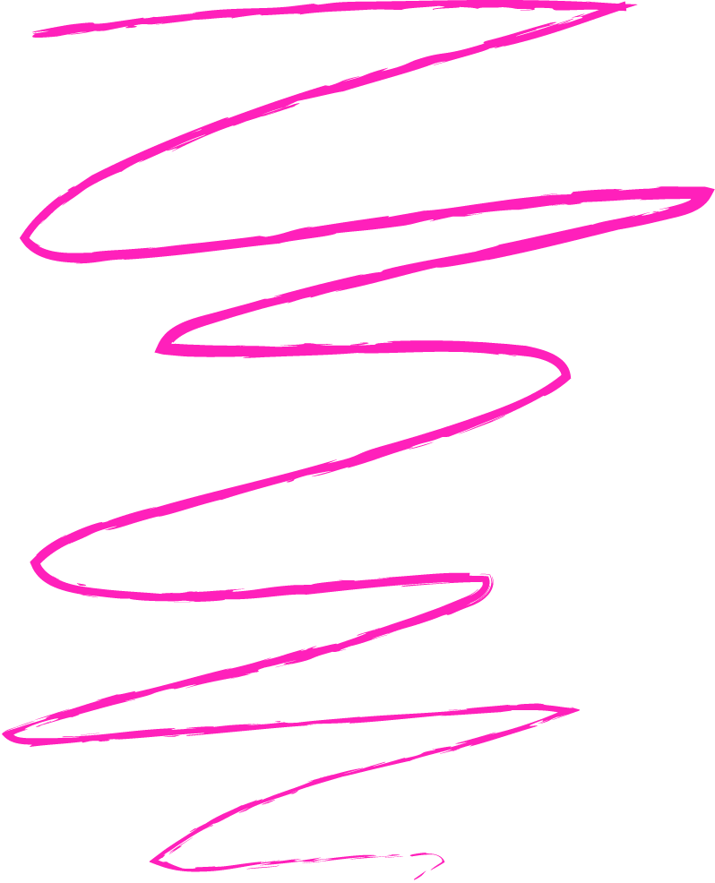 Pink spiral line on a black background.