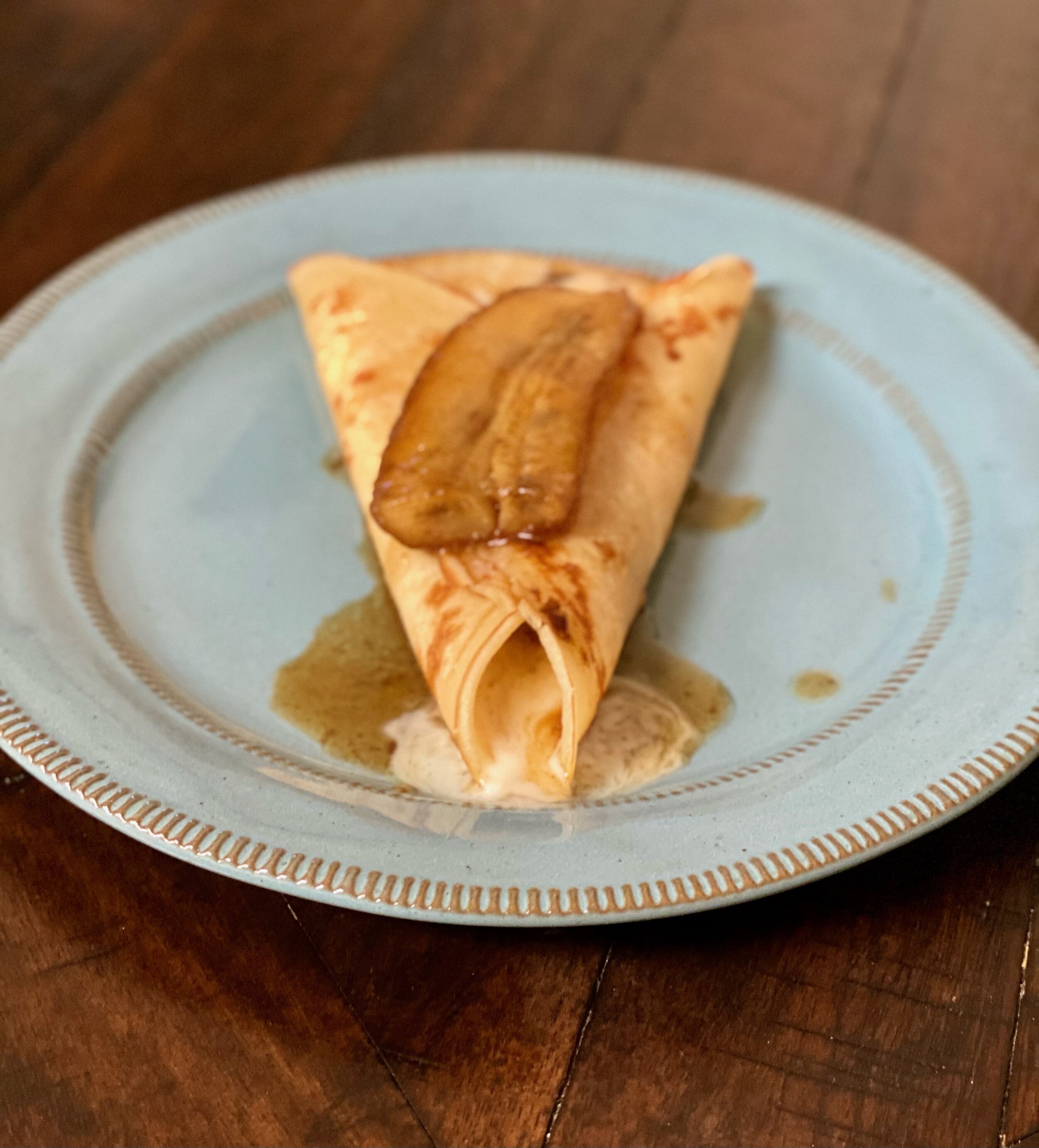 Bananas Foster Mascarpone Crepes