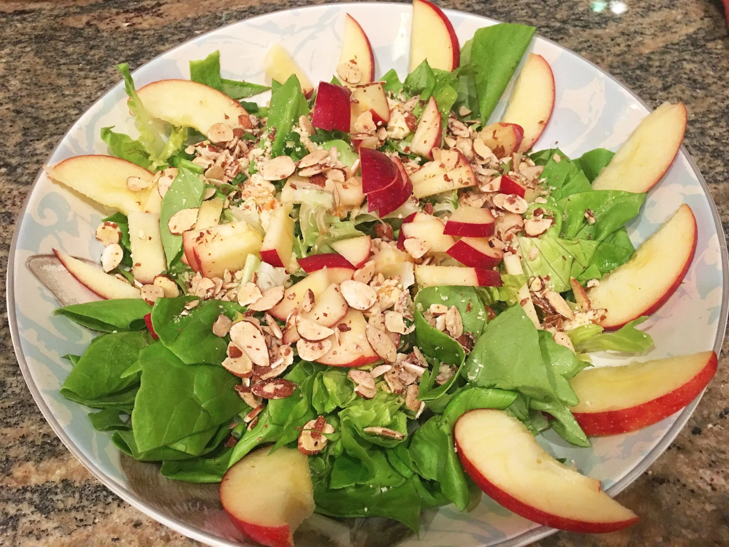 Apple Almond Apricot Stilton Salad
