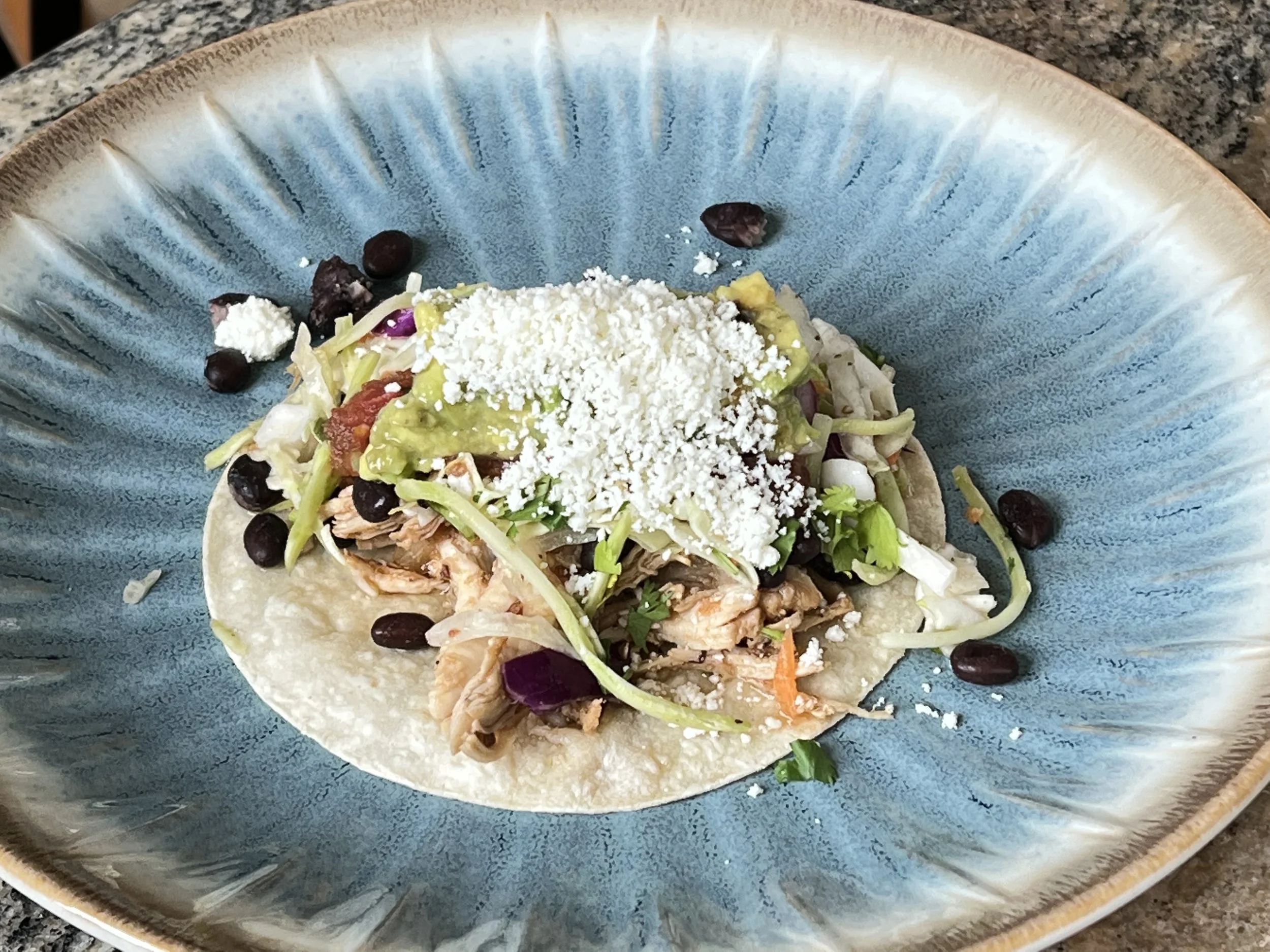 Chicken Tacos with Avocado Smashed Sour Cream