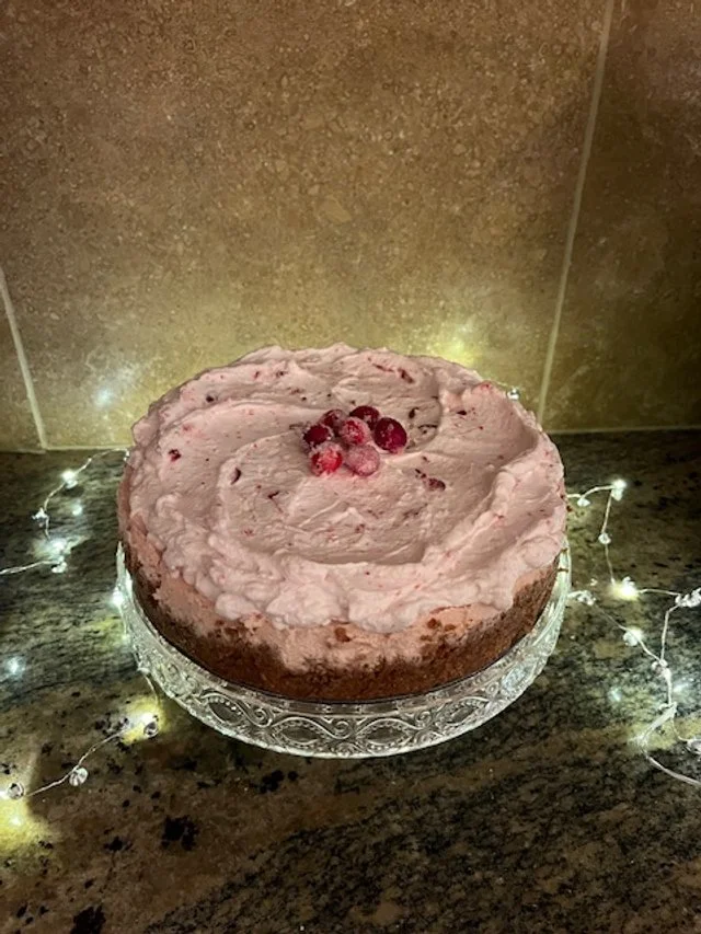 Cranberry Cheesecake with Cranberry Whipped Cream
