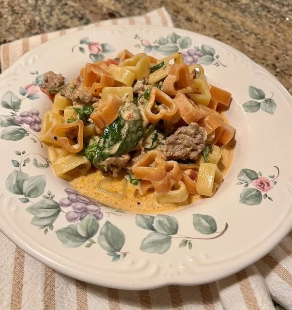 Hamburger Hearts Pasta