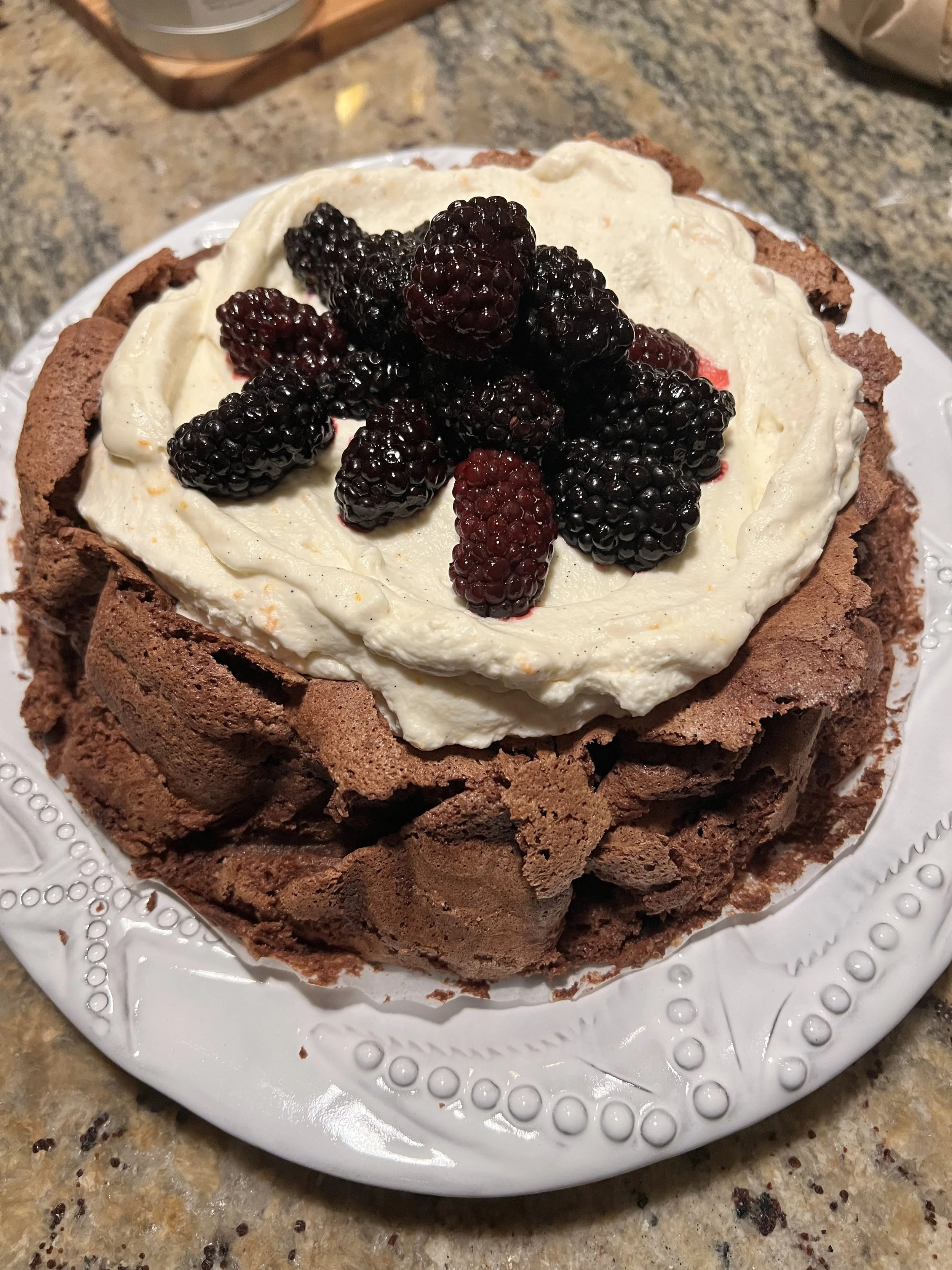 Blackberry Orange Cloud Cake