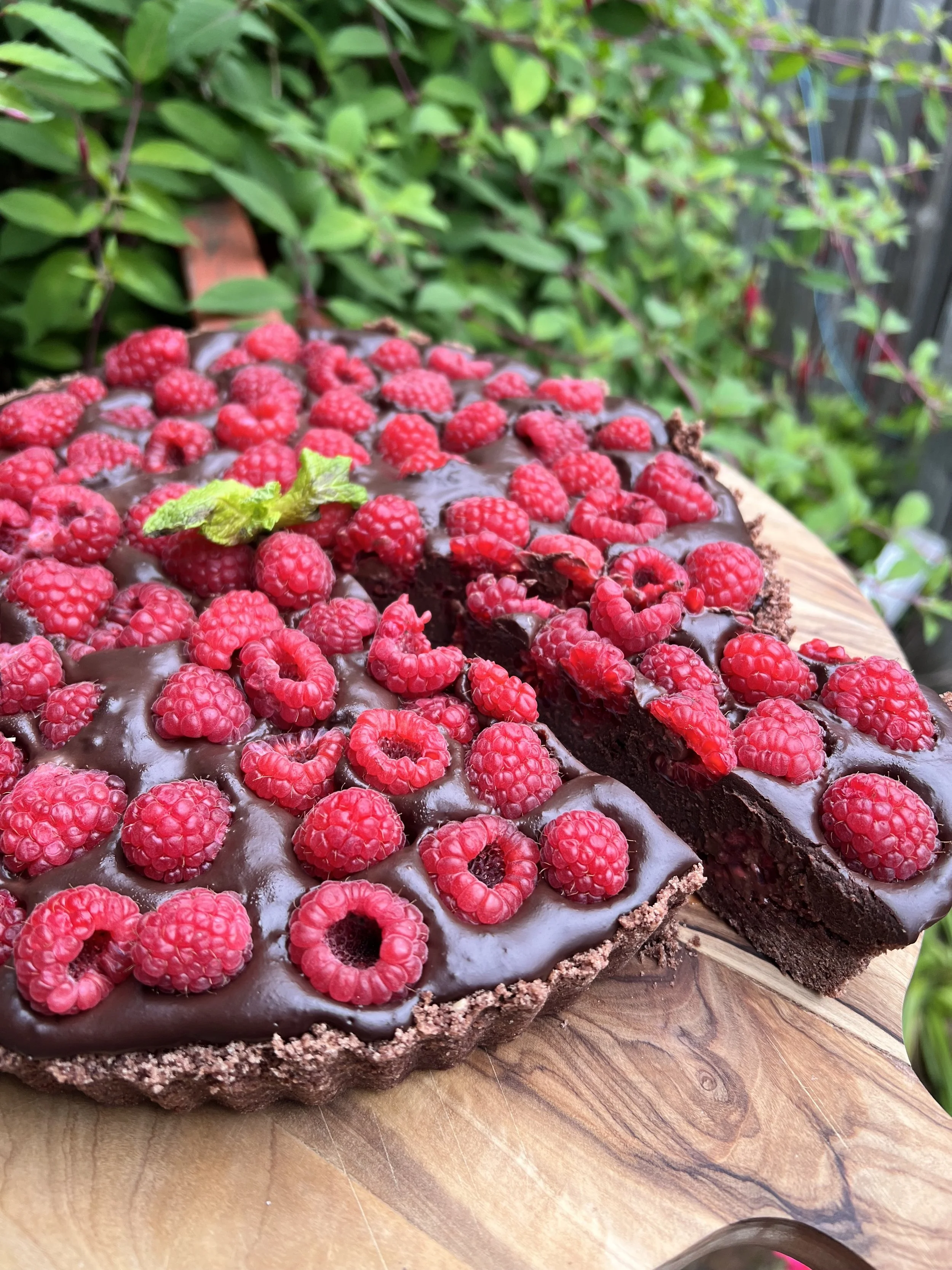 Raspberry Truffle Pie