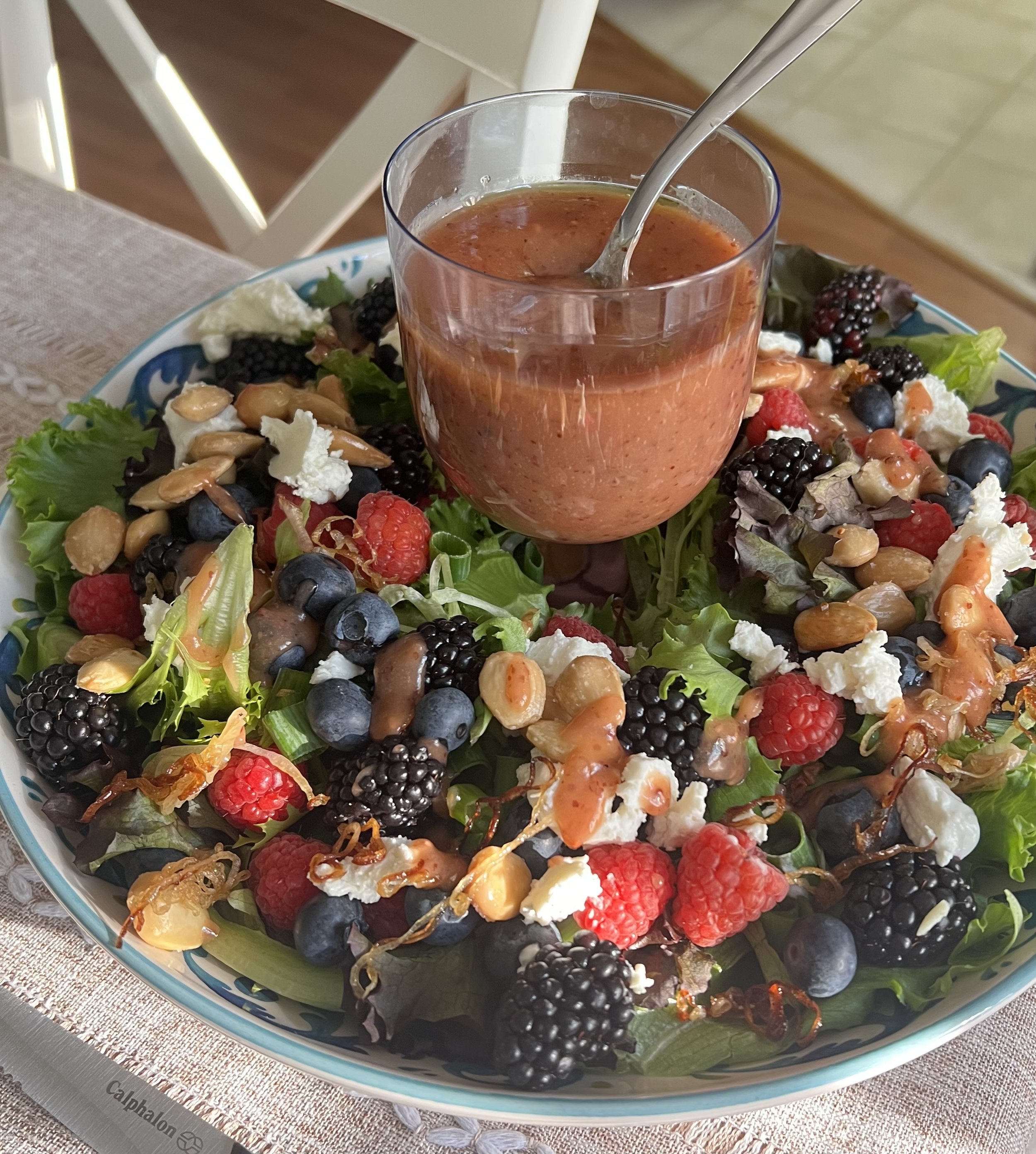 Berry Salad with Raspberry Shallot Vinaigrette
