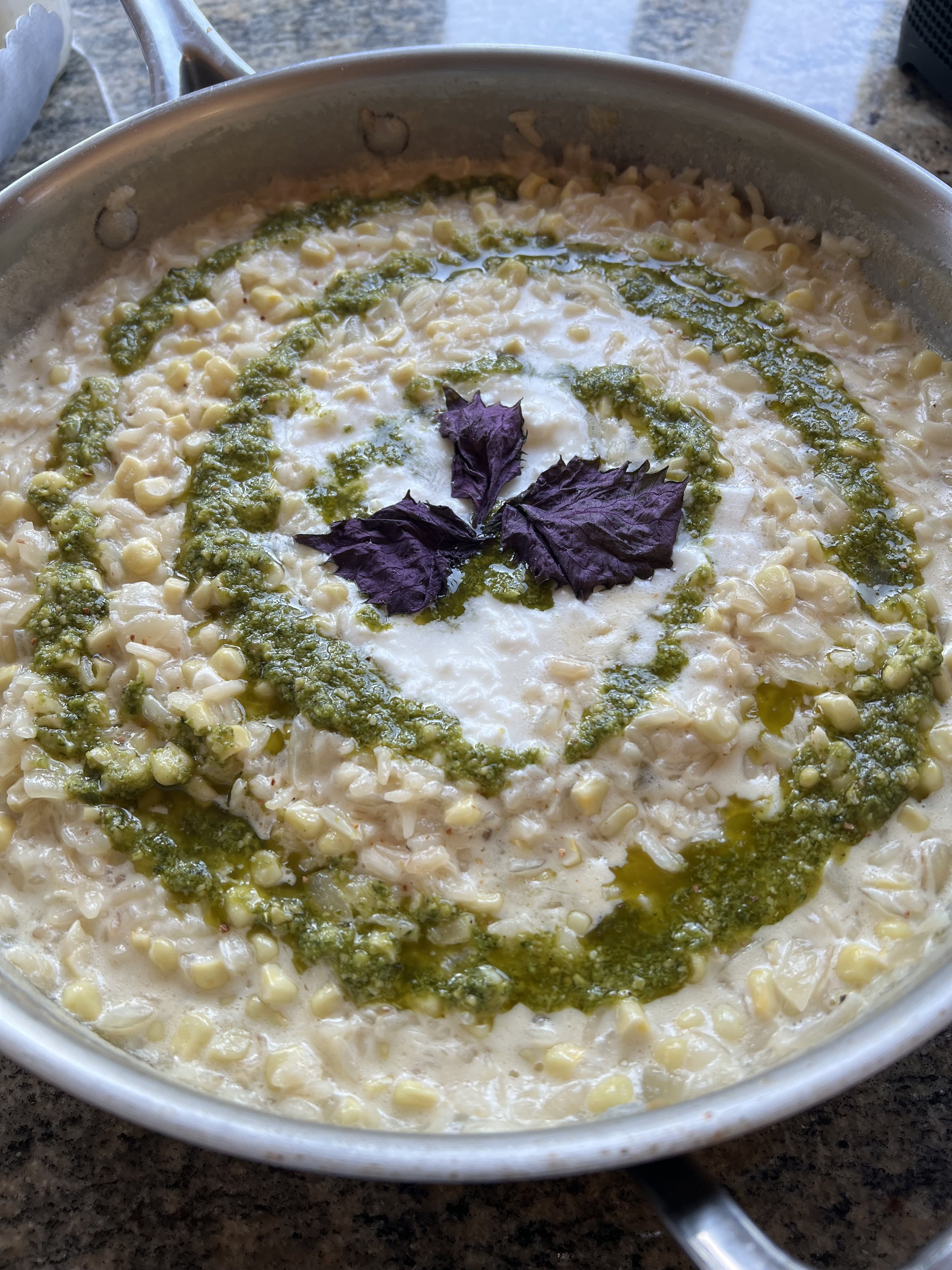 Corn Pesto Risotto