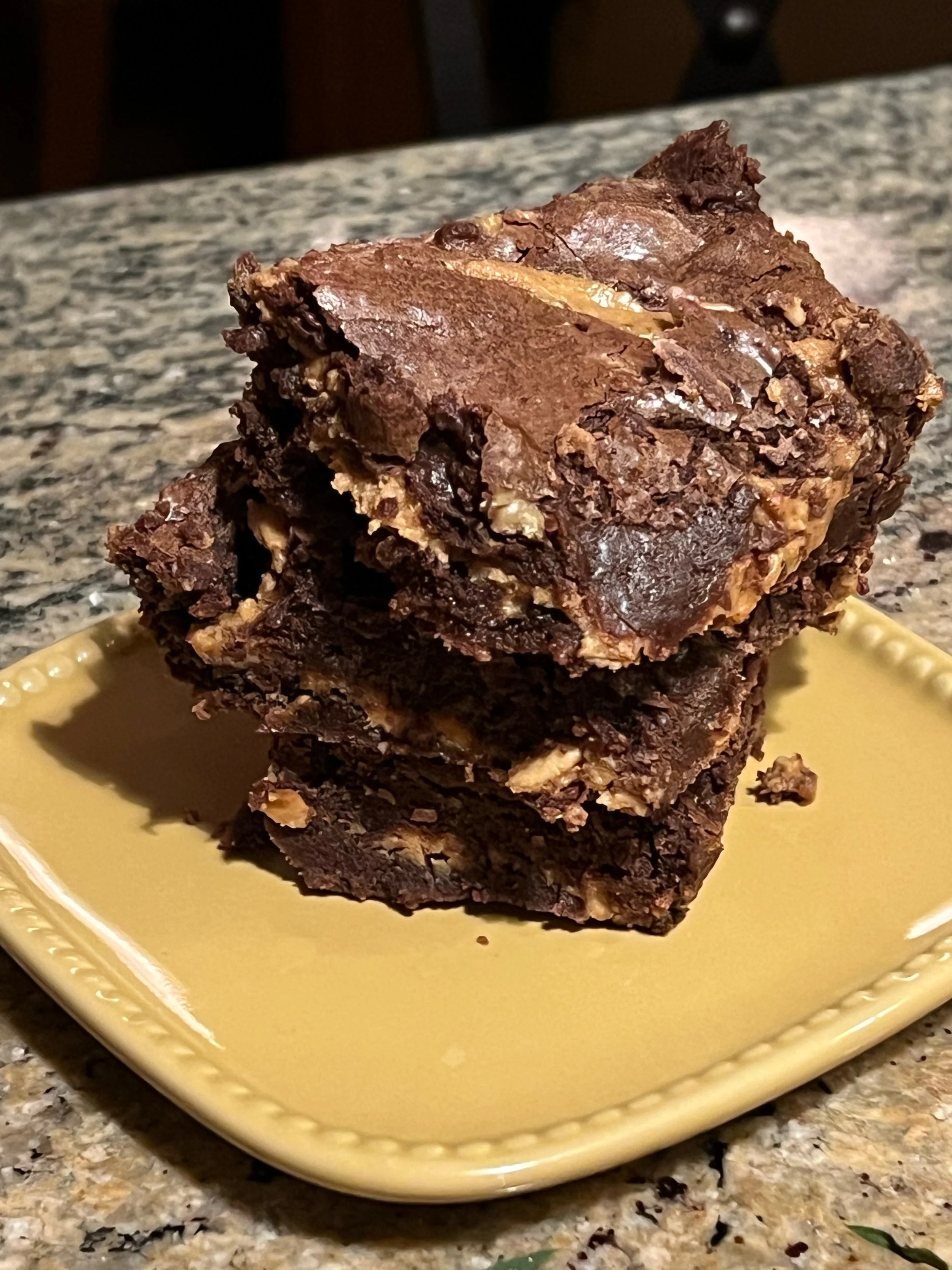 Peanut Butter Stuffed Brownies — Deno's Diner