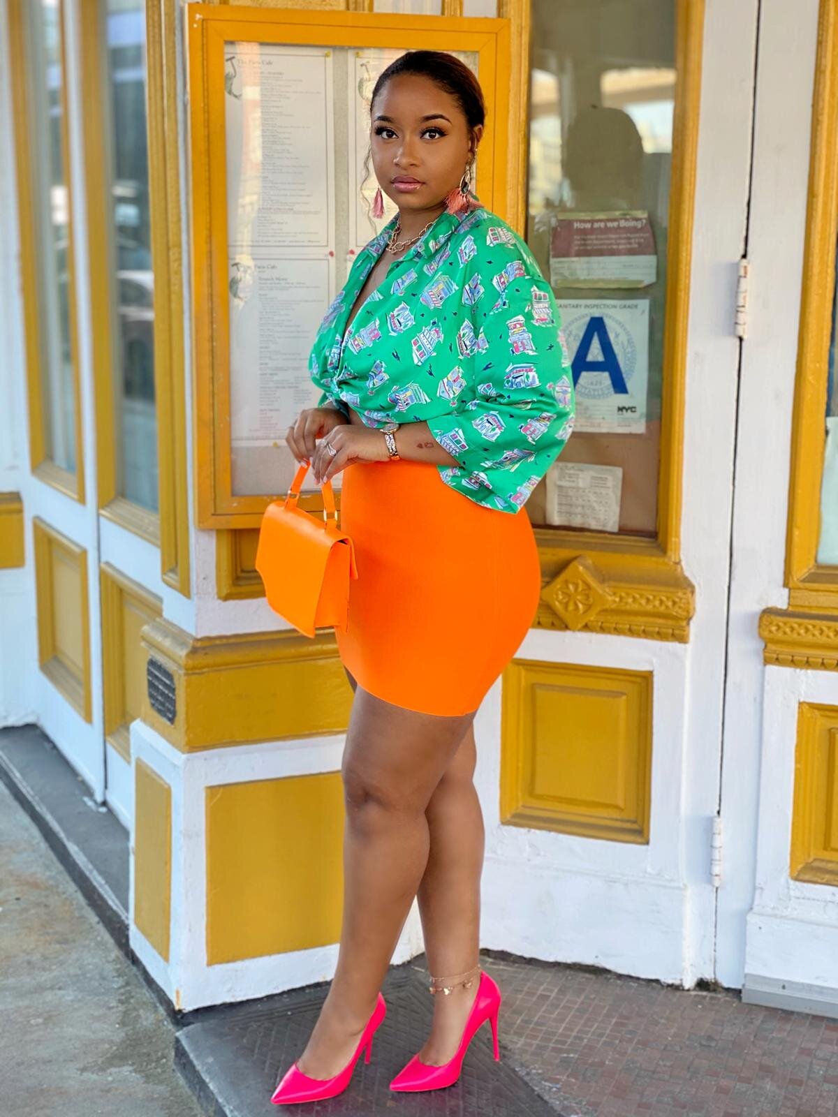 Nara Mini Skirt (Orange) — All Things Dressy