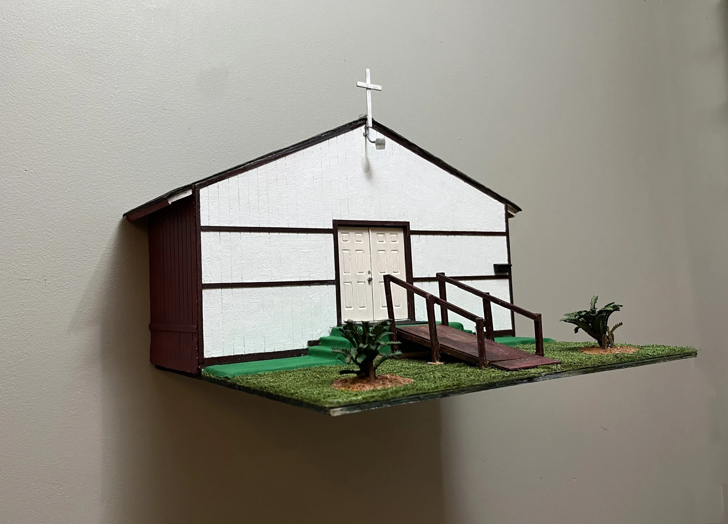 Paula Street, 2024-25 Mixed media. 10.5" x 15.5" x 12" (scale 1:24) 29.65464, -95.34699