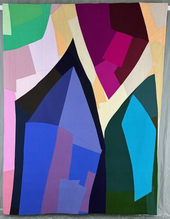 Mindy Brown, Calcium Carbonate Structures 4 
82"x62" Cotton Fabric with bamboo and silk batting
$8500