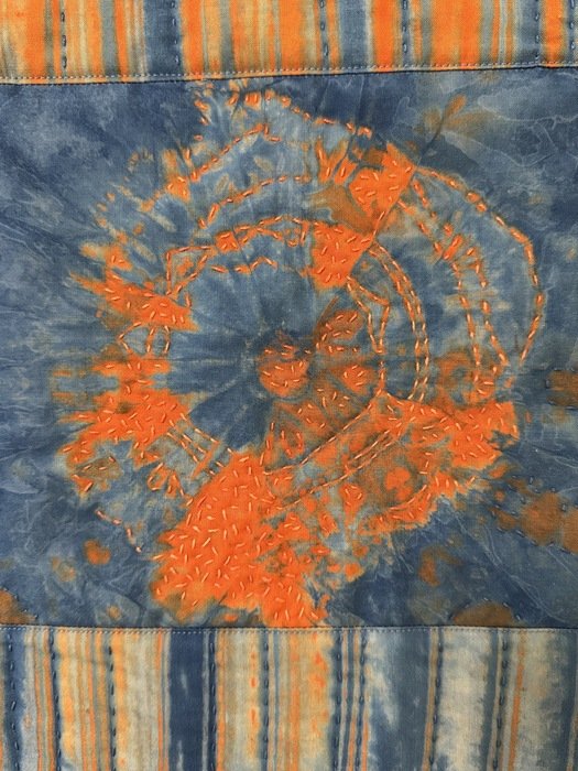 Felice Dahlhausen, New Worlds (detail) 40" x 25" fiber art $800