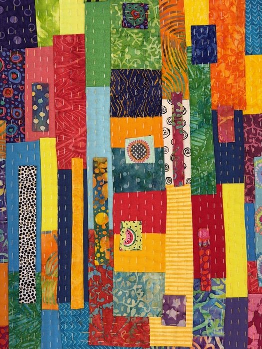 Pamela Katz, Pandemic Kawandi (detail) 32" x 20" Fiber art NFS