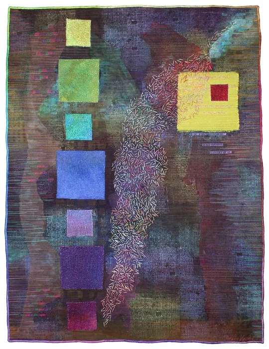 Michele Hardy, Colorfields: Chrysocolla
43" x 32", mixed fiber
$3550
