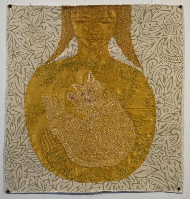 Joanne Vena, Love is Enough
25" x 25" Hand-pieced and hand-sewn embroidered fabric $3000