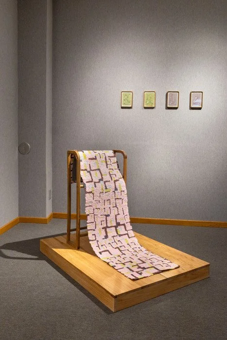 Emily Mueller, Endless Day (Part II) 
90" x 20" Paper pulp painting with pigmented cotton fibers $5000
