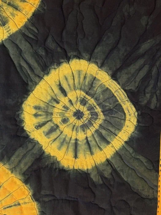 Felice Dahlhausen, Radiating Energy (detail) 38" x 24" Hand-dyed cotton fabric, wool batting, cotton thread $800