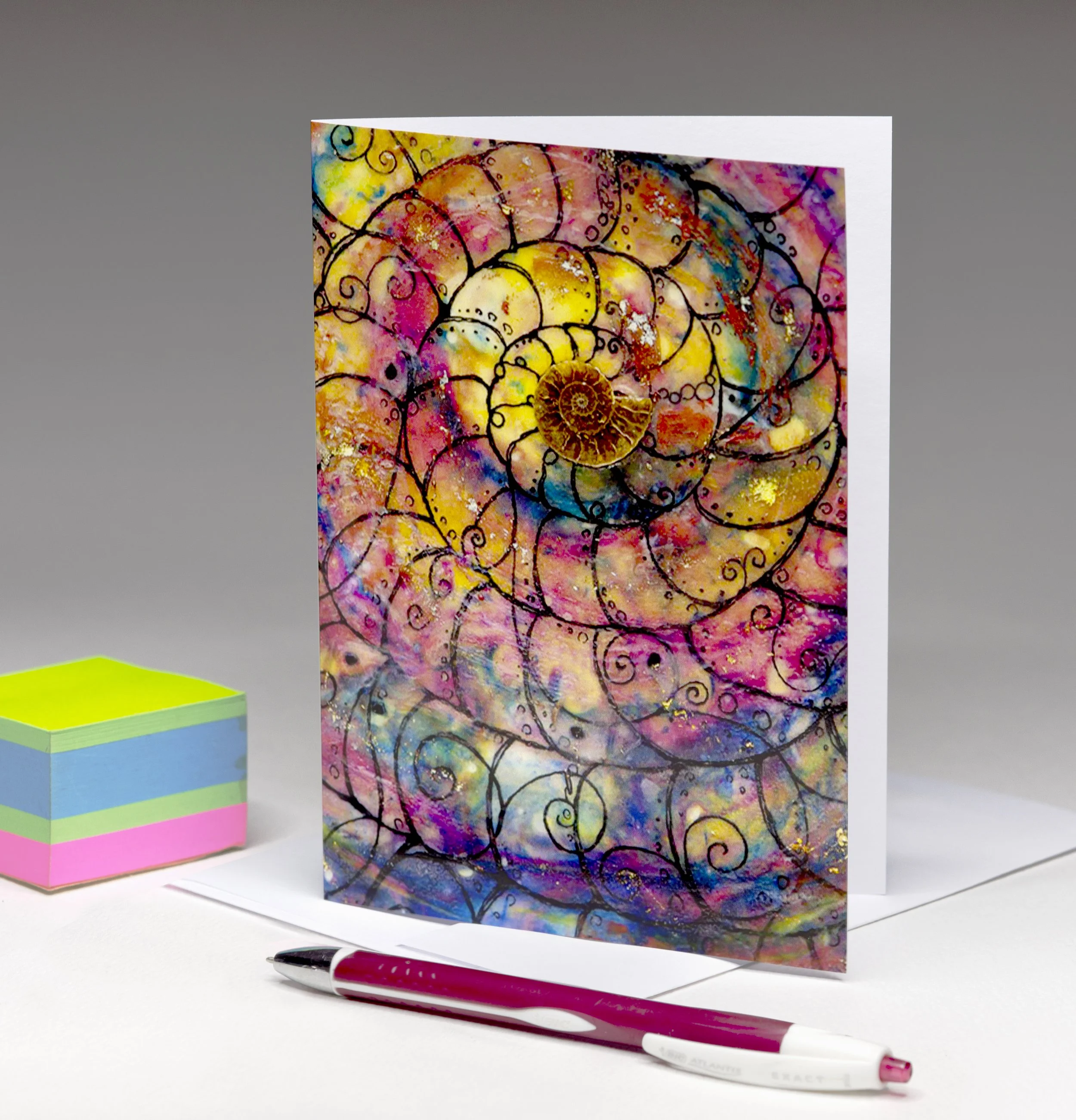 "Ancestral Ammonite" Art Card