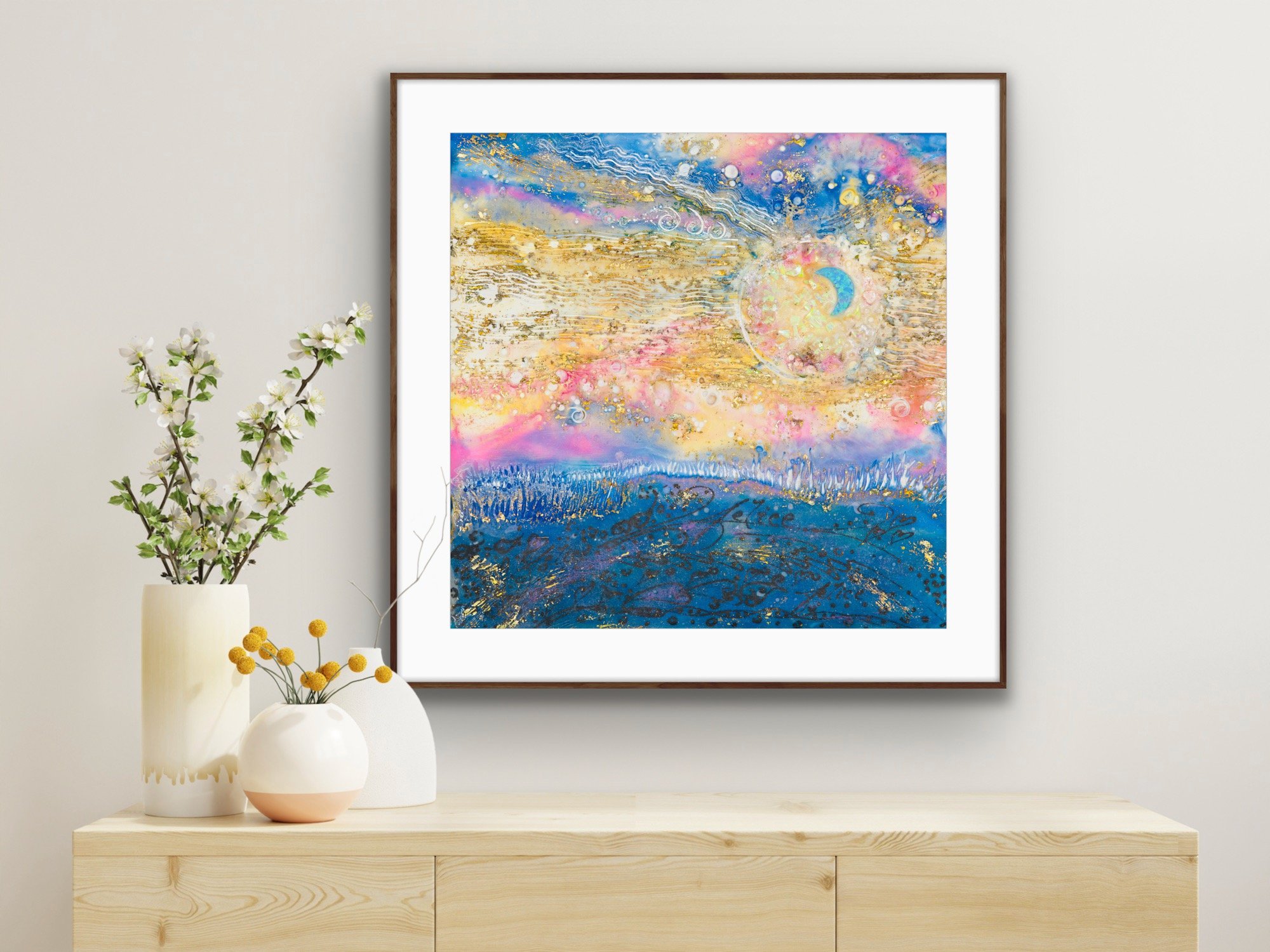 "Celestial Rhythms" 18" x 18" Ltd. Edition Fine Art Print