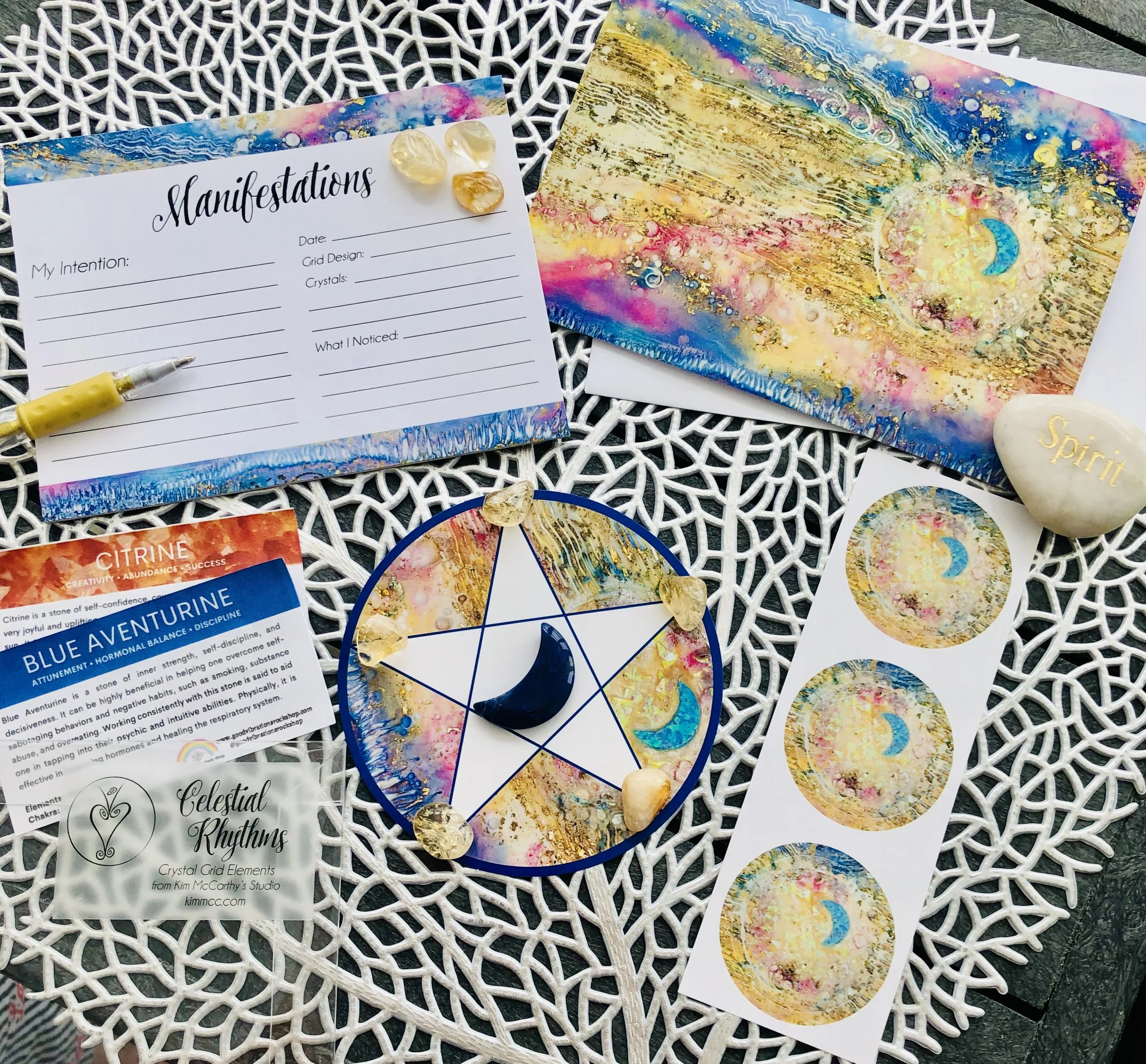 "Celestial Rhythms" Gift Box - Crystal Grid Elements