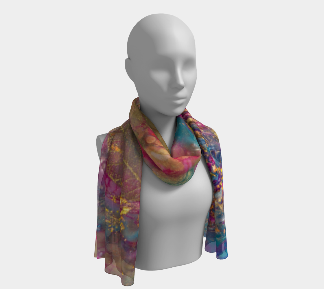 Wearable Art Scarf "Purple Passion"