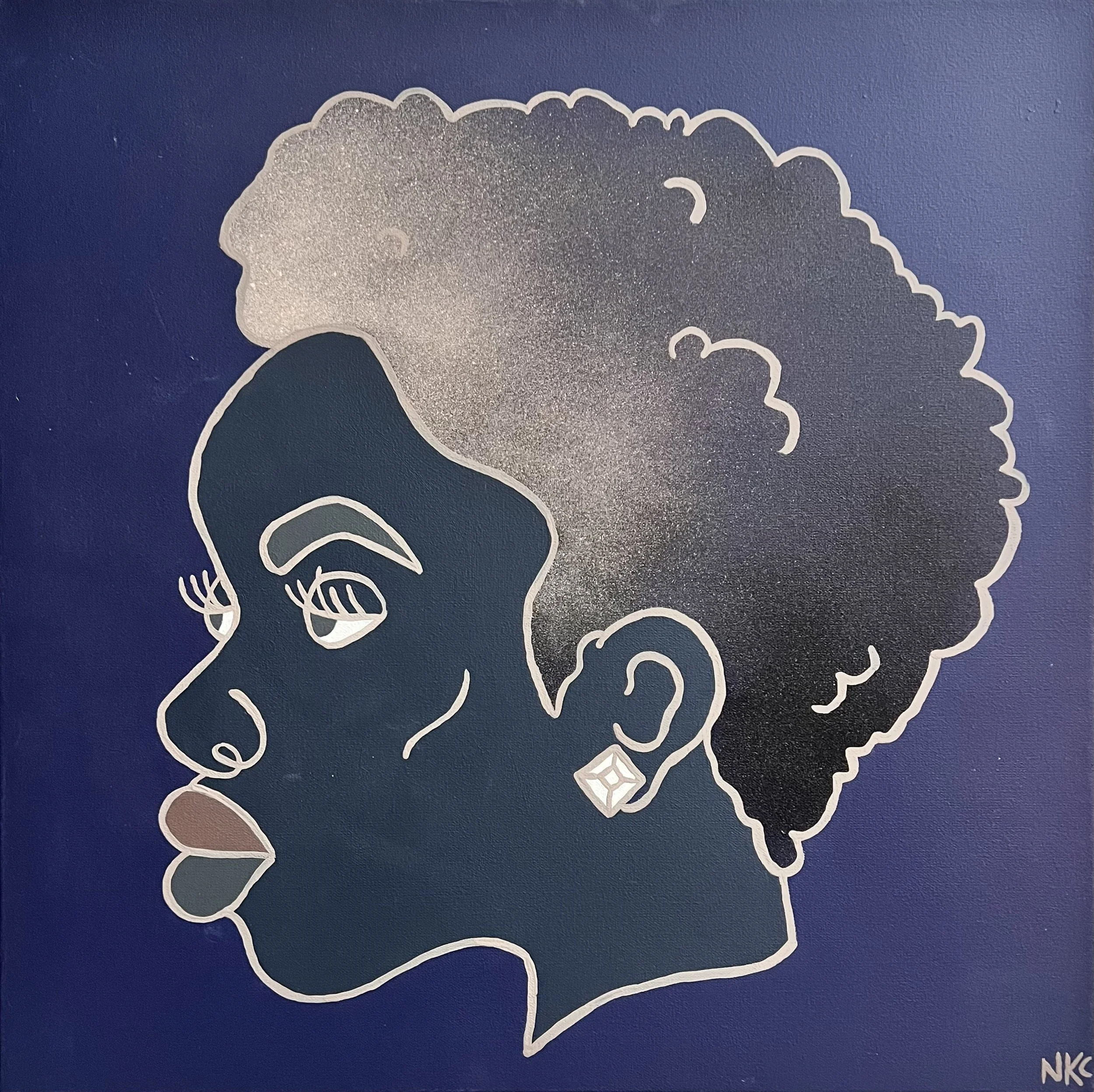 Almost Almeda
24" x 24"
Acrylic and spray paint on canvas
2024