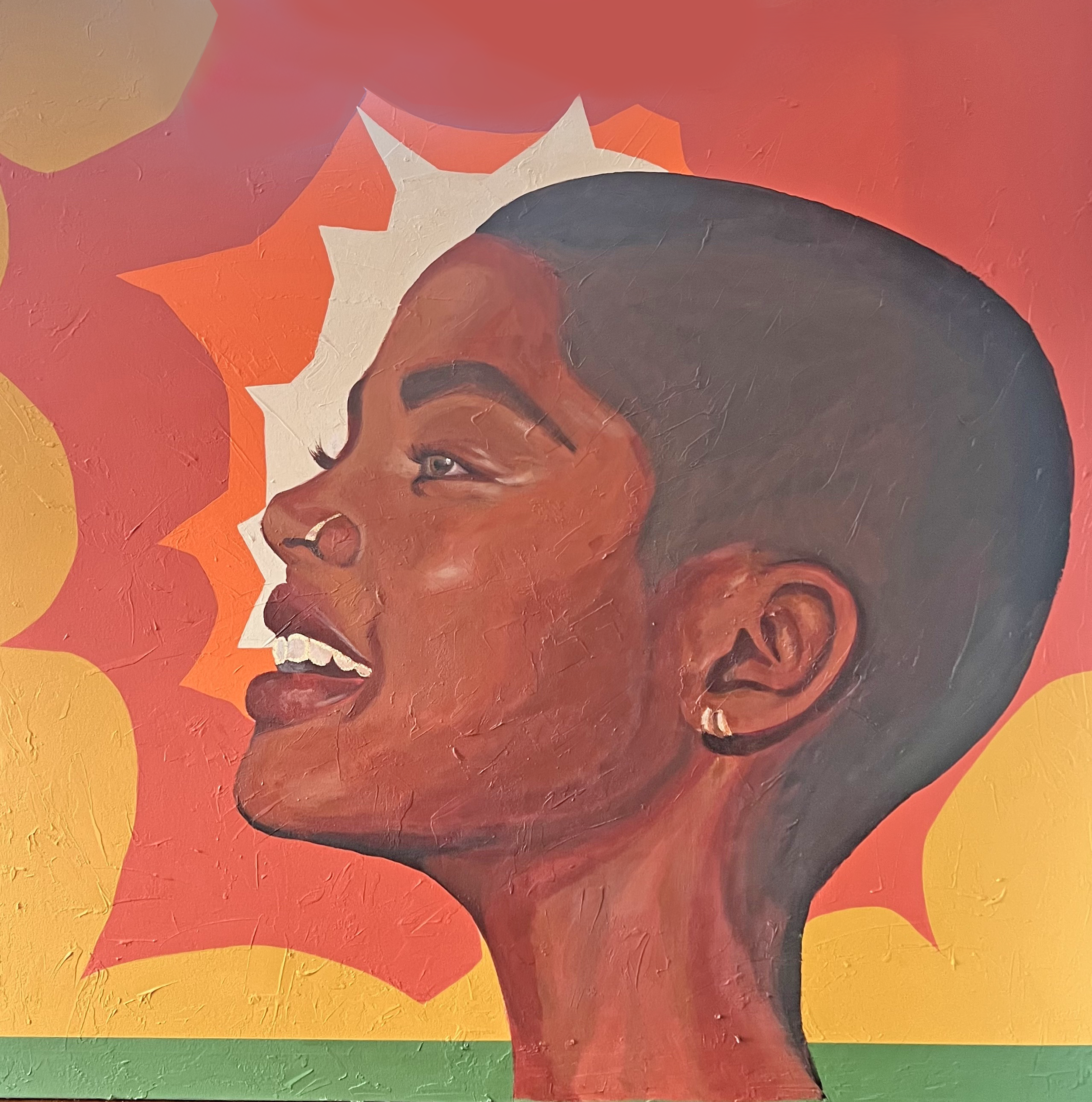 Everybody Loves the Sunshine
48" x  48"
Acrylic and modeling paste on canvas
2024