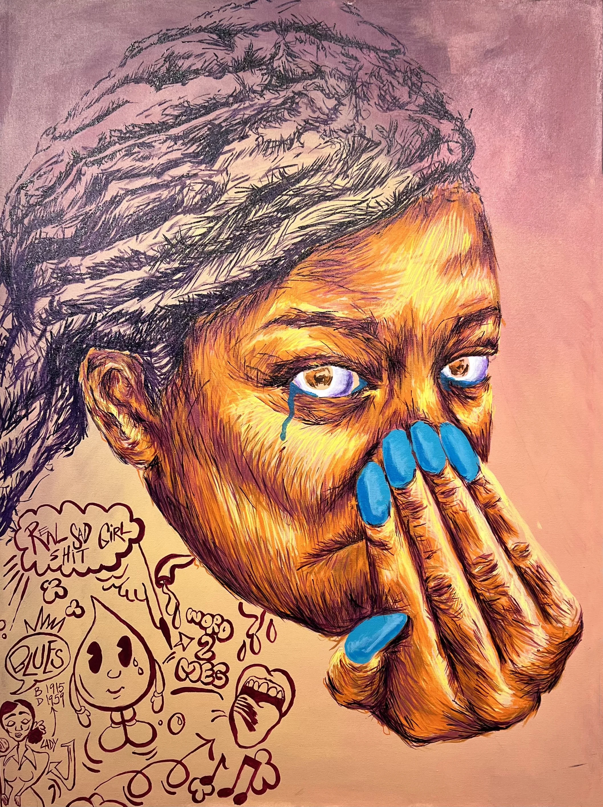 Sad Girl Blues
30" x 40"
Acrylic on canvas
2021